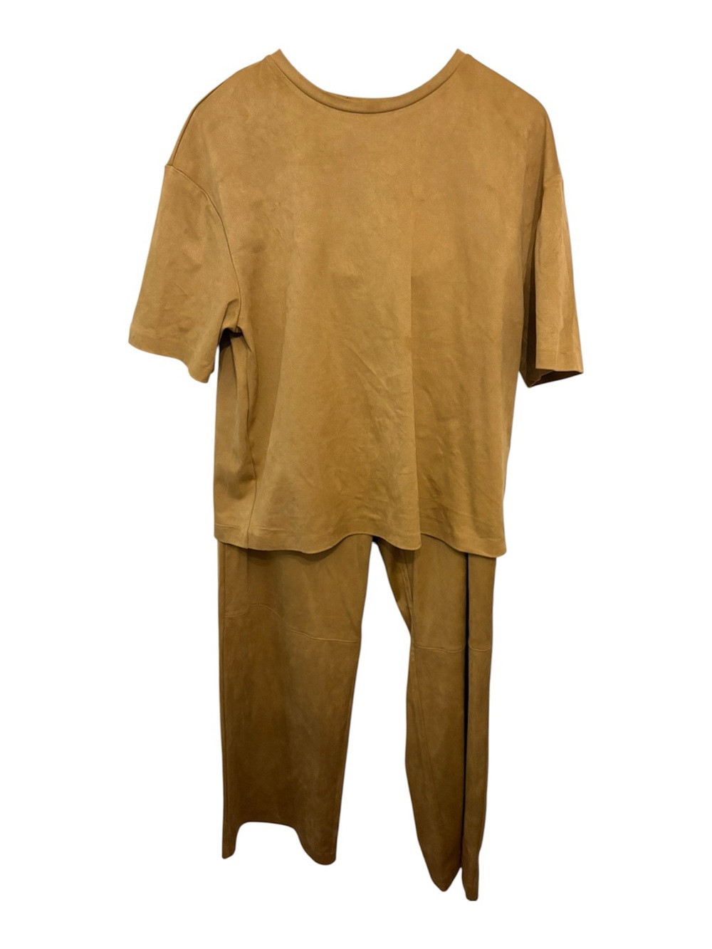 Zara Women's Two-Piece Sweat Set in Camel Brown